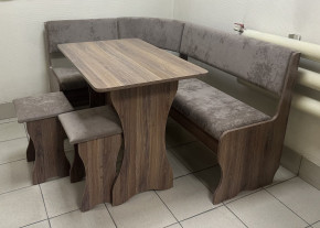 Кухонный уголок Миссия V велюр(серый) в Боготоле - bogotol.mebelnovo.ru | фото