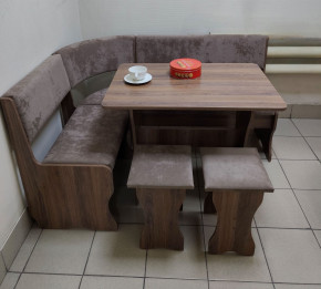 Кухонный уголок Миссия V велюр(серый) в Боготоле - bogotol.mebelnovo.ru | фото