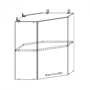 Монако ВПУ 600 шкаф верхний угловой в Боготоле - bogotol.mebelnovo.ru | фото