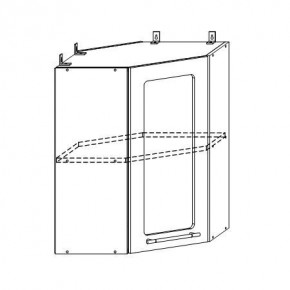 Монако ВПУС 550 шкаф верхний угловой в Боготоле - bogotol.mebelnovo.ru | фото