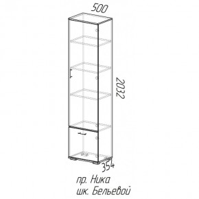 Шкаф бельевой Ника 500 в Боготоле - bogotol.mebelnovo.ru | фото