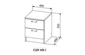 Тумба прикроватная Diamante ТДИ 400-1 в Боготоле - bogotol.mebelnovo.ru | фото